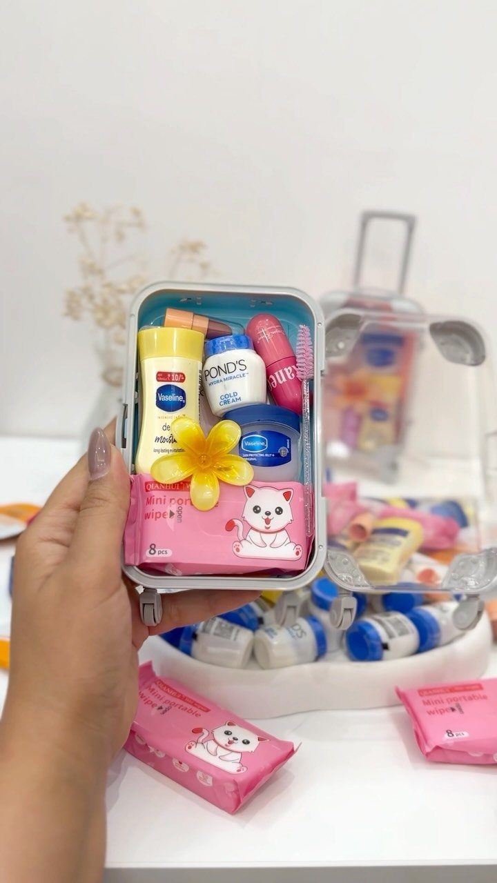 38 Gift Ideas for 13th Birthday in 2026, From Snoopy to LEGO 38 Small silver gift case filled with colorful skincare and beauty products for a teenager.