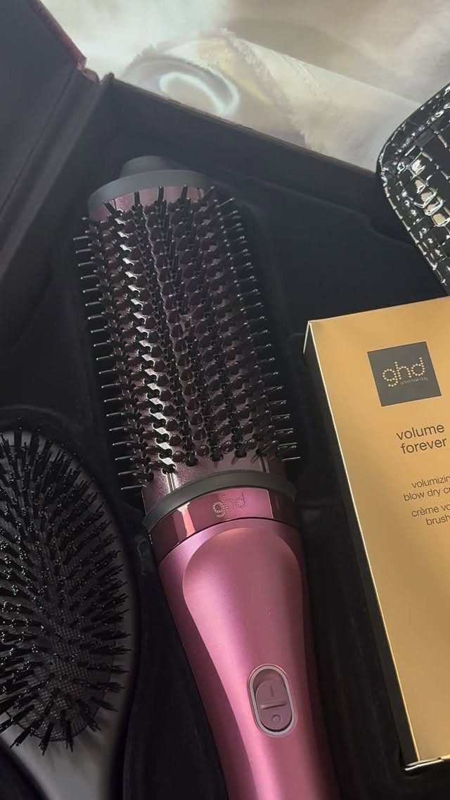 38 Gift Ideas for 13th Birthday in 2026, From Snoopy to LEGO 21 Pink ghd hair dryer brush and paddle brush inside a black storage case.