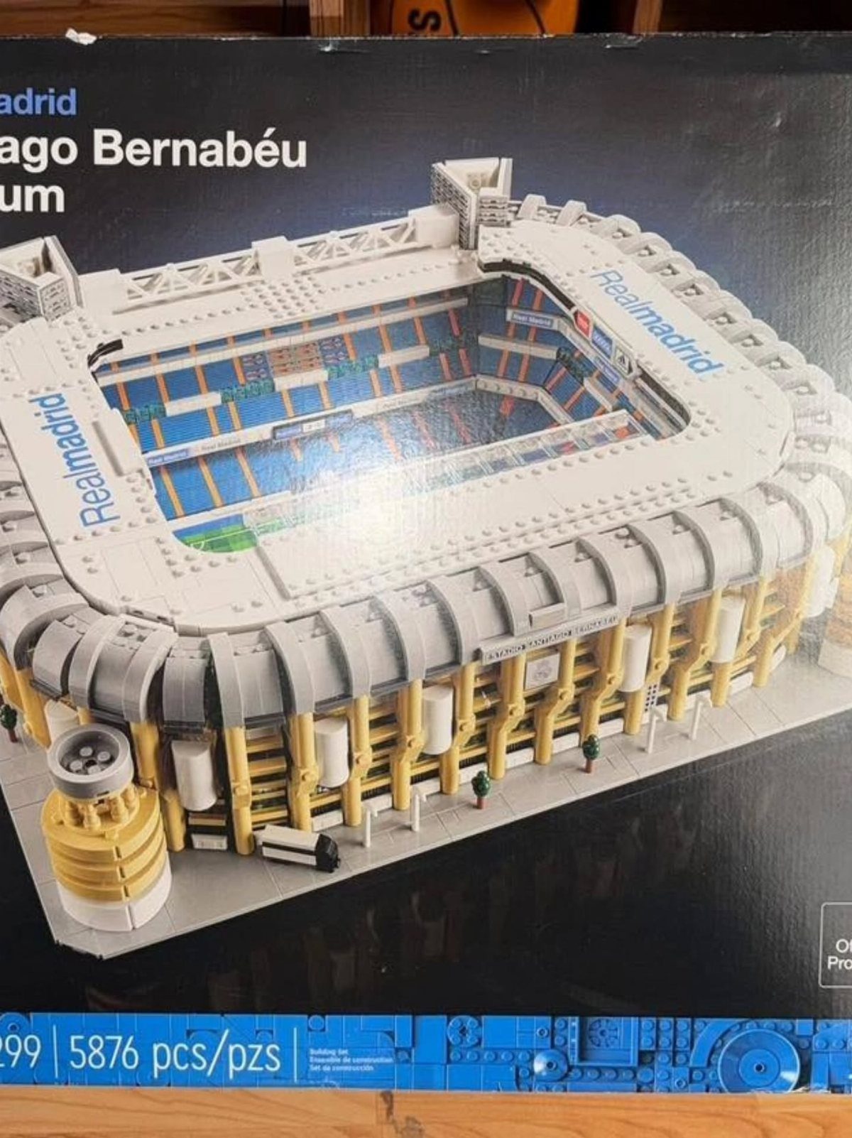 38 Gift Ideas for 13th Birthday in 2026, From Snoopy to LEGO 36 LEGO Santiago Bernabéu Stadium model on a product box with blue and white details.